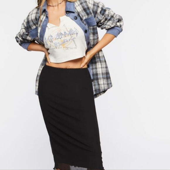 NWOT - Def Leppard LG White Cropped Sleeveless Tank Top - Picture 2 of 9